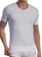 Olaf Benz RED1601: V-Neck-Shirt, weiß