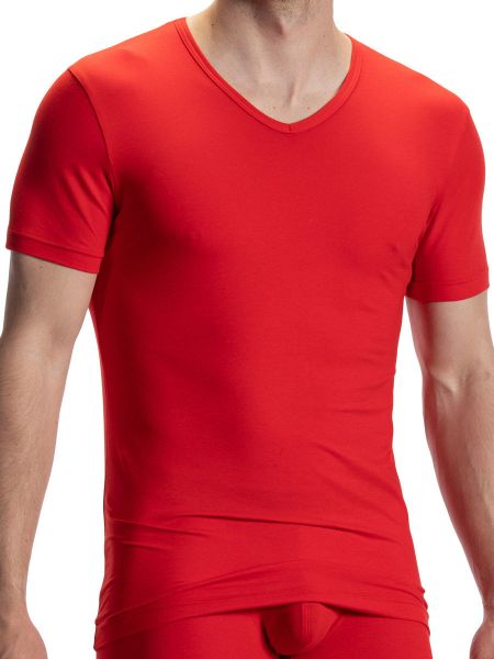 Olaf Benz RED1601: V-Neck-Shirt, rot